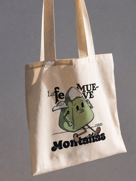 Totebag: "La fe mueve montañas"