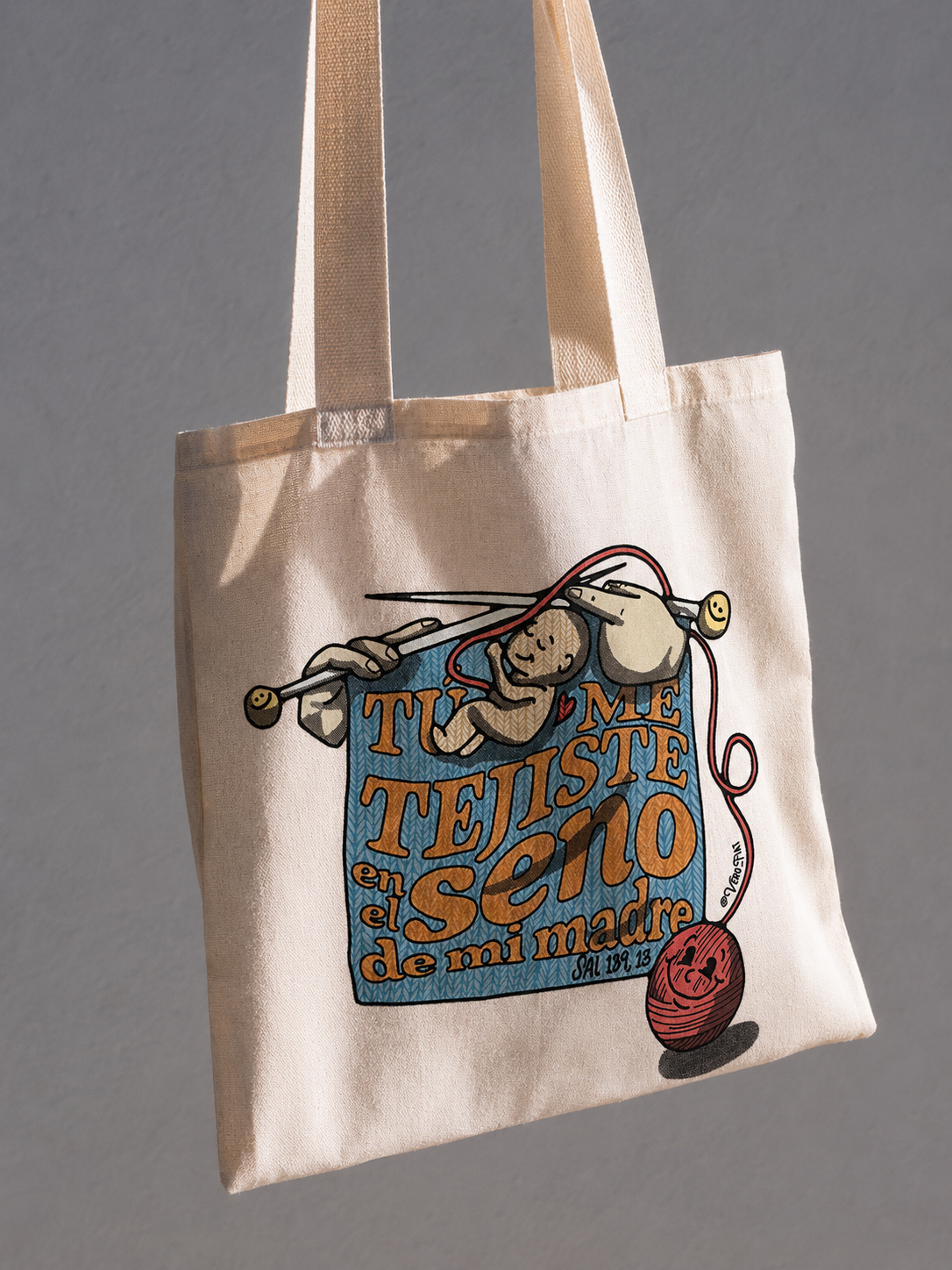 Totebag: "Tú me tejiste en el seno de mi madre"