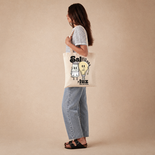 Totebag "Sal de la tierra y luz del mundo"