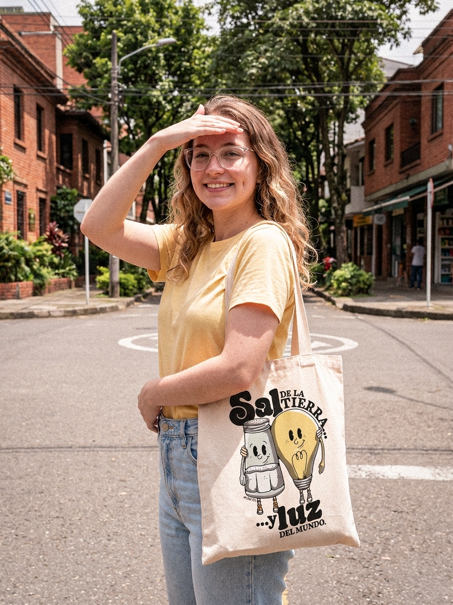 Totebag "Sal de la tierra y luz del mundo"